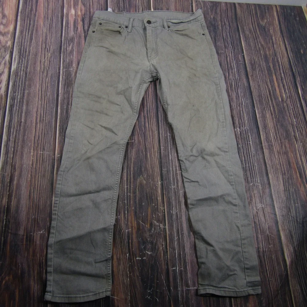 Levi's 511 Slim Fit Jeans Mens 33x32 Gray Stretch Denim Pants C29-25